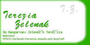 terezia zelenak business card